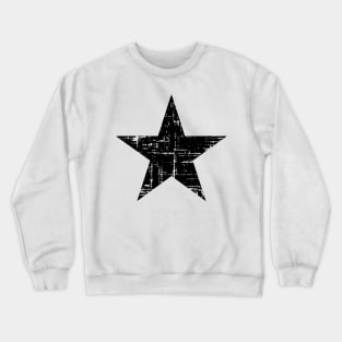 Distressed Black Star Crewneck Sweatshirt